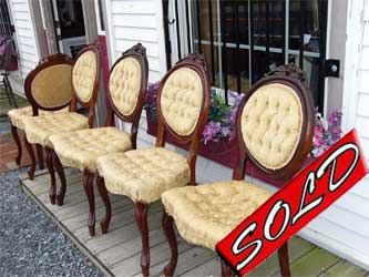 five victorian chairs