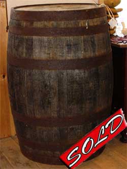 old sealed wine barrel
